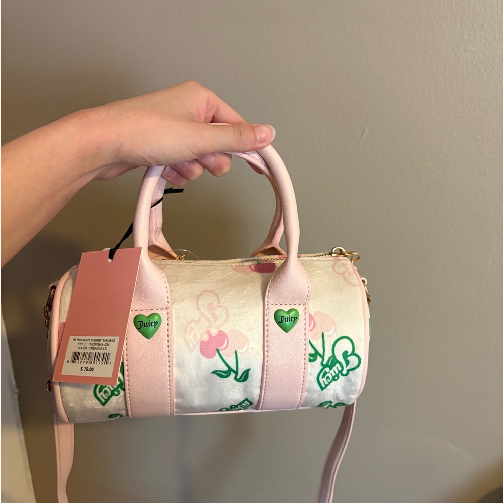 Juicy Couture Pink & Green Mini Barrel Bag